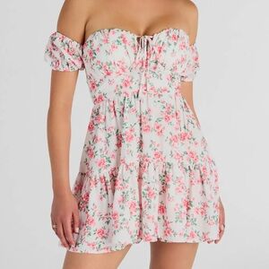 NWT Windsor Off Shoulder Floral Skater Dress SMALL,MEDIUM,LARGE